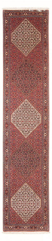 Tapis de couloir Tapis persan - Bidjar - 384 x 77 cm - rouge