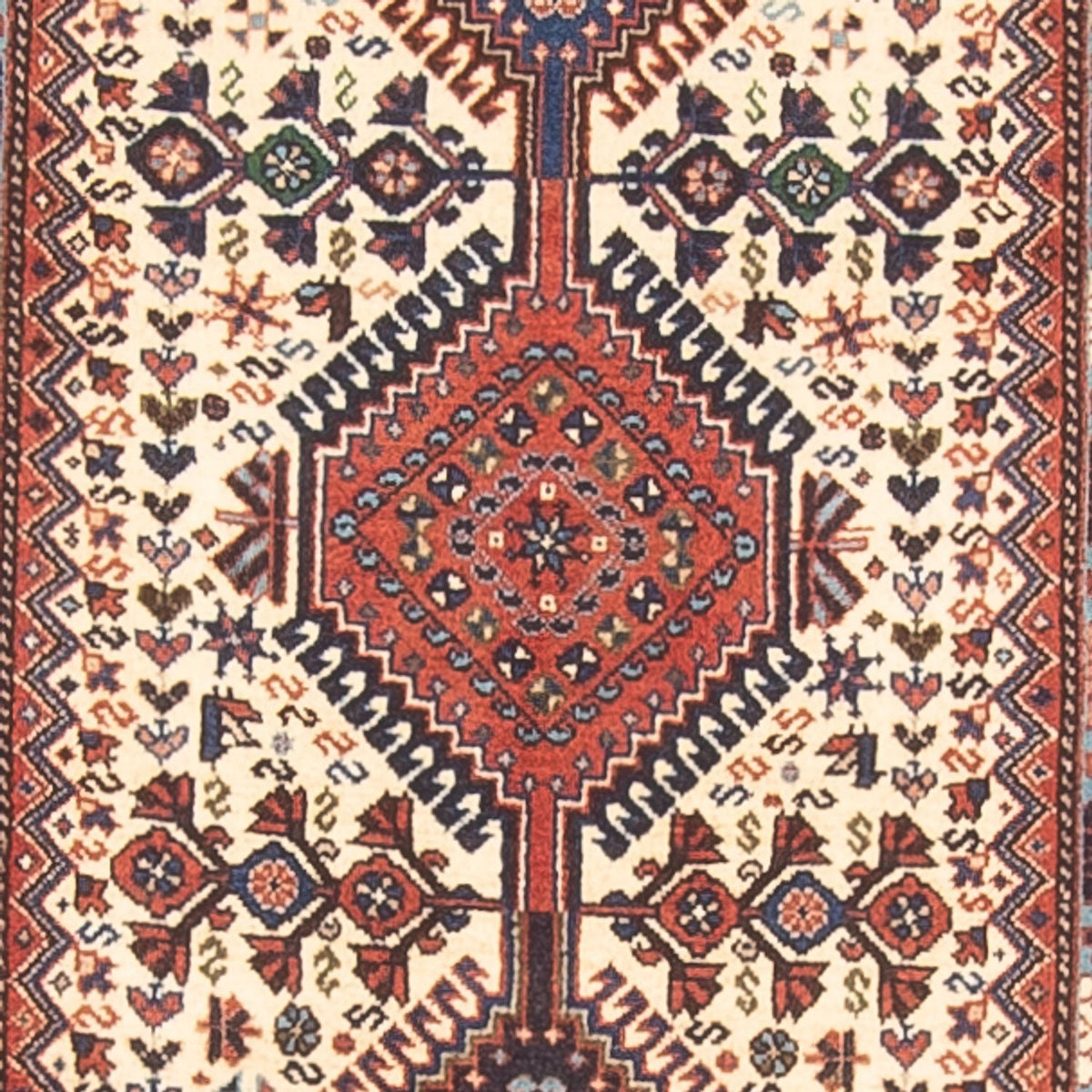 Tapis de couloir Tapis persan - Nomadic - 398 x 82 cm - crème