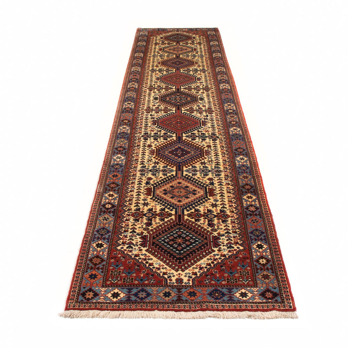Tapis de couloir Tapis persan - Nomadic - 398 x 82 cm - crème