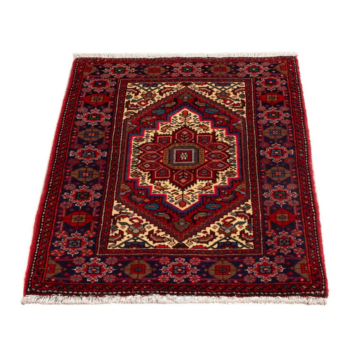 Tapis persan - Nomadic - 80 x 51 cm - rouge