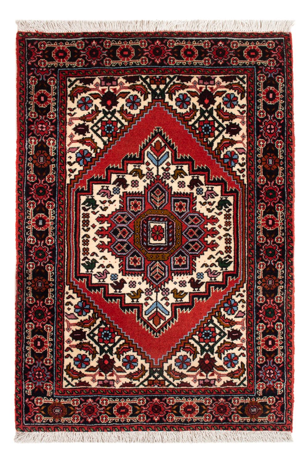Tapis persan - Nomadic - 90 x 60 cm - rouge