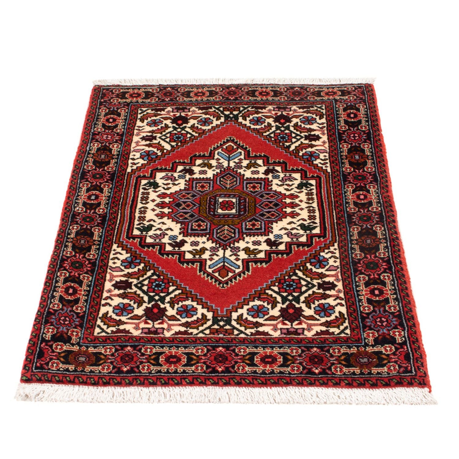 Tapis persan - Nomadic - 90 x 60 cm - rouge