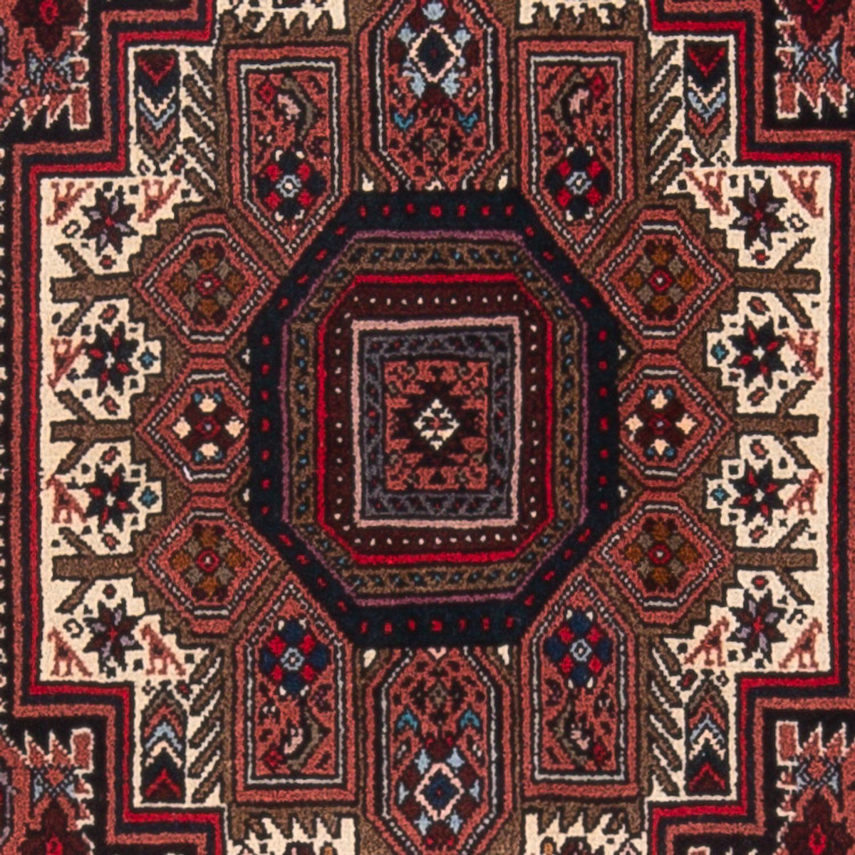 Tapis persan - Nomadic - 126 x 84 cm - rouge foncé