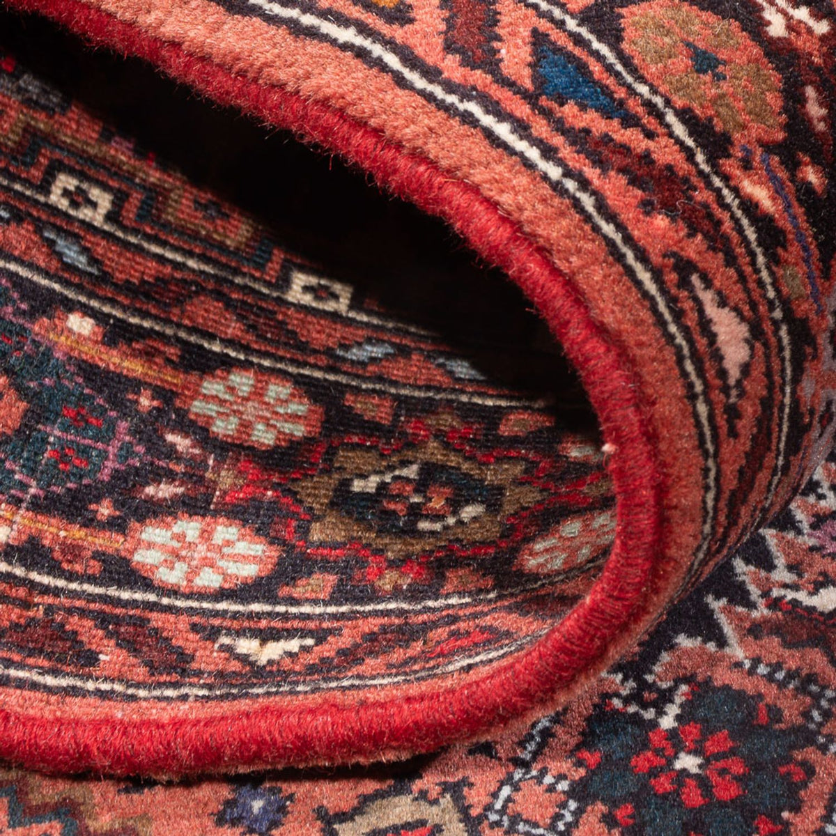 Tapis persan - Nomadic - 126 x 84 cm - rouge foncé