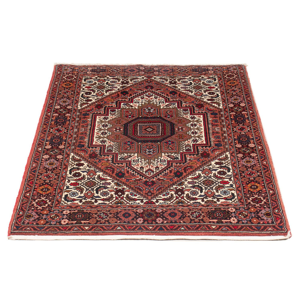 Tapis persan - Nomadic - 126 x 84 cm - rouge foncé