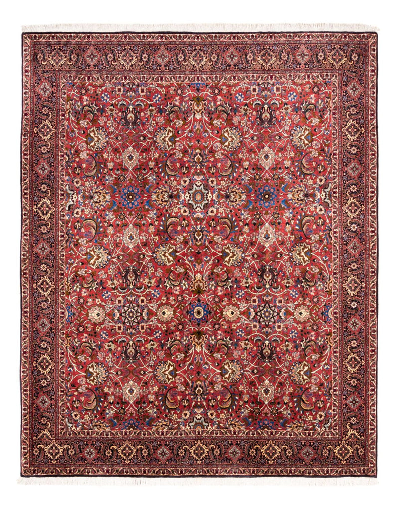 Tapis persan - Bidjar - 246 x 197 cm - rouge bordeaux