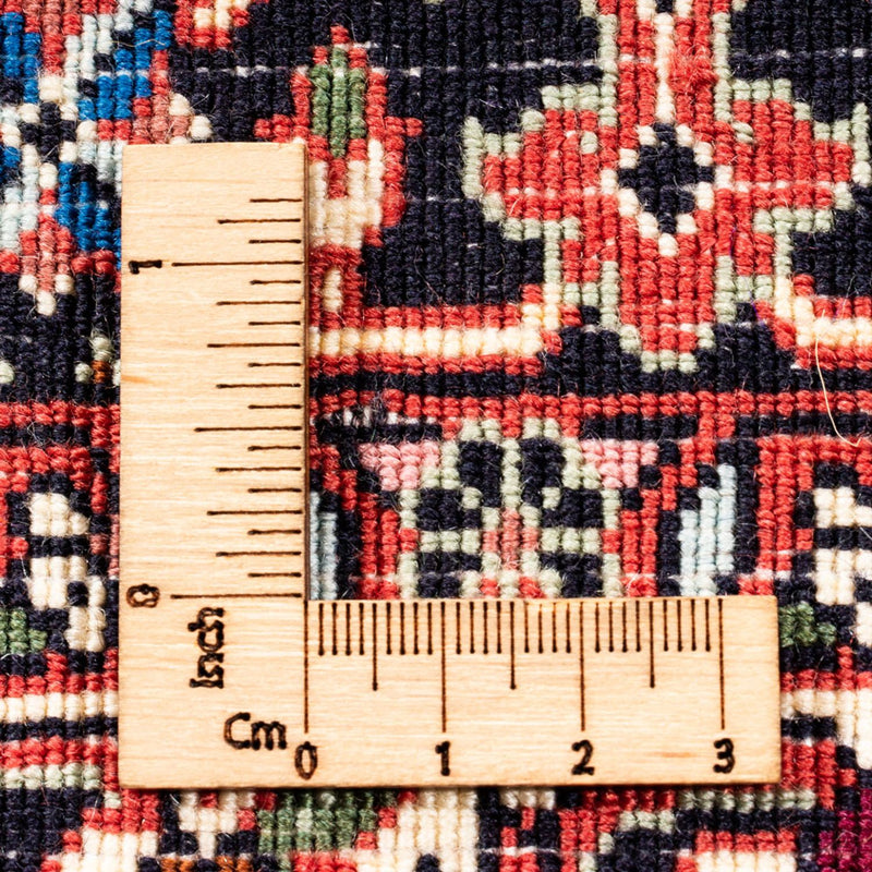 Tapis persan - Bidjar - 246 x 197 cm - rouge bordeaux