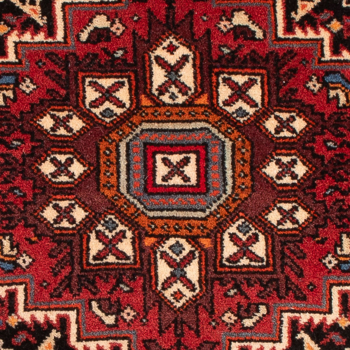 Tapis persan - Nomadic - 60 x 40 cm - rouge