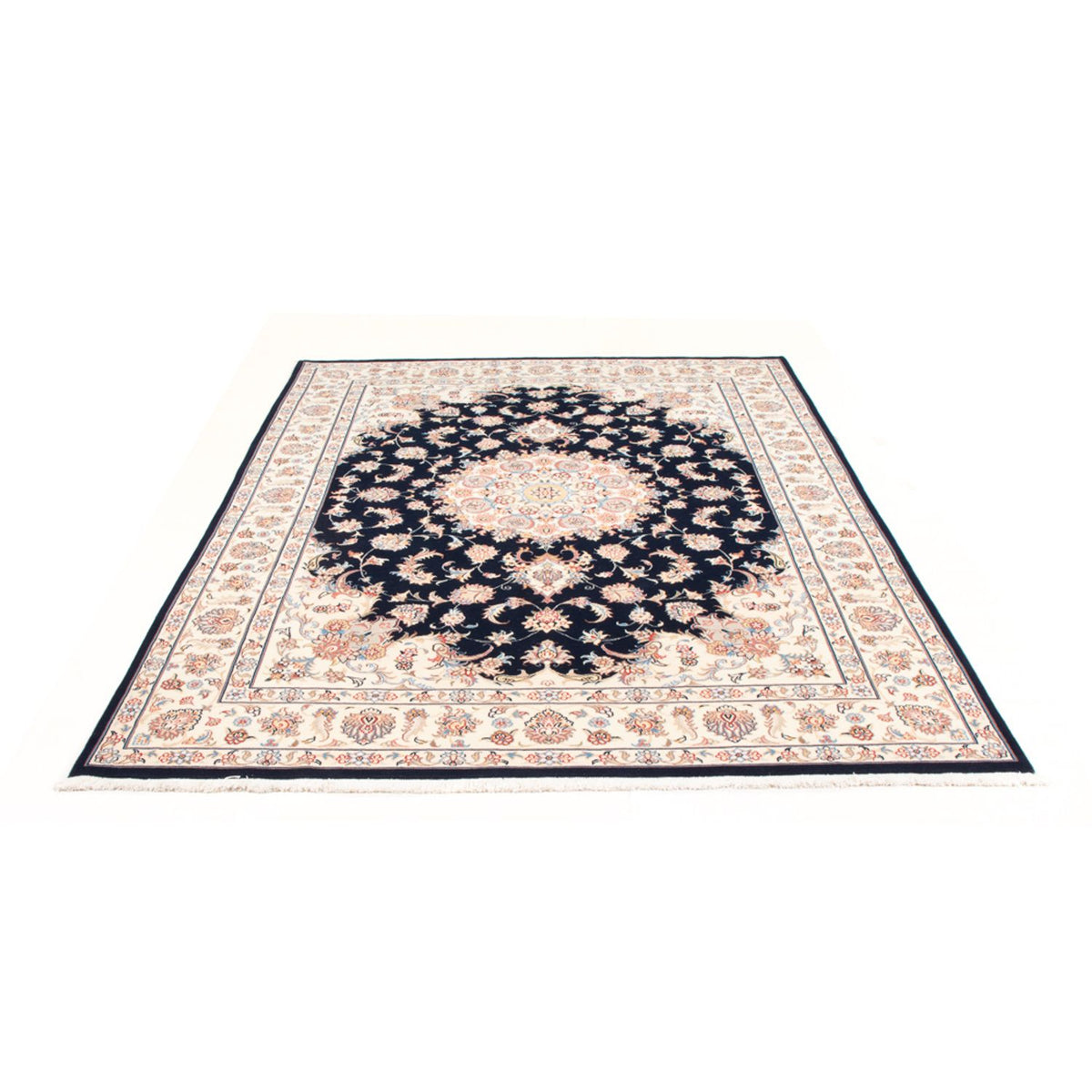 Tapis persan - Tabriz - Royal - 235 x 170 cm - bleu foncé