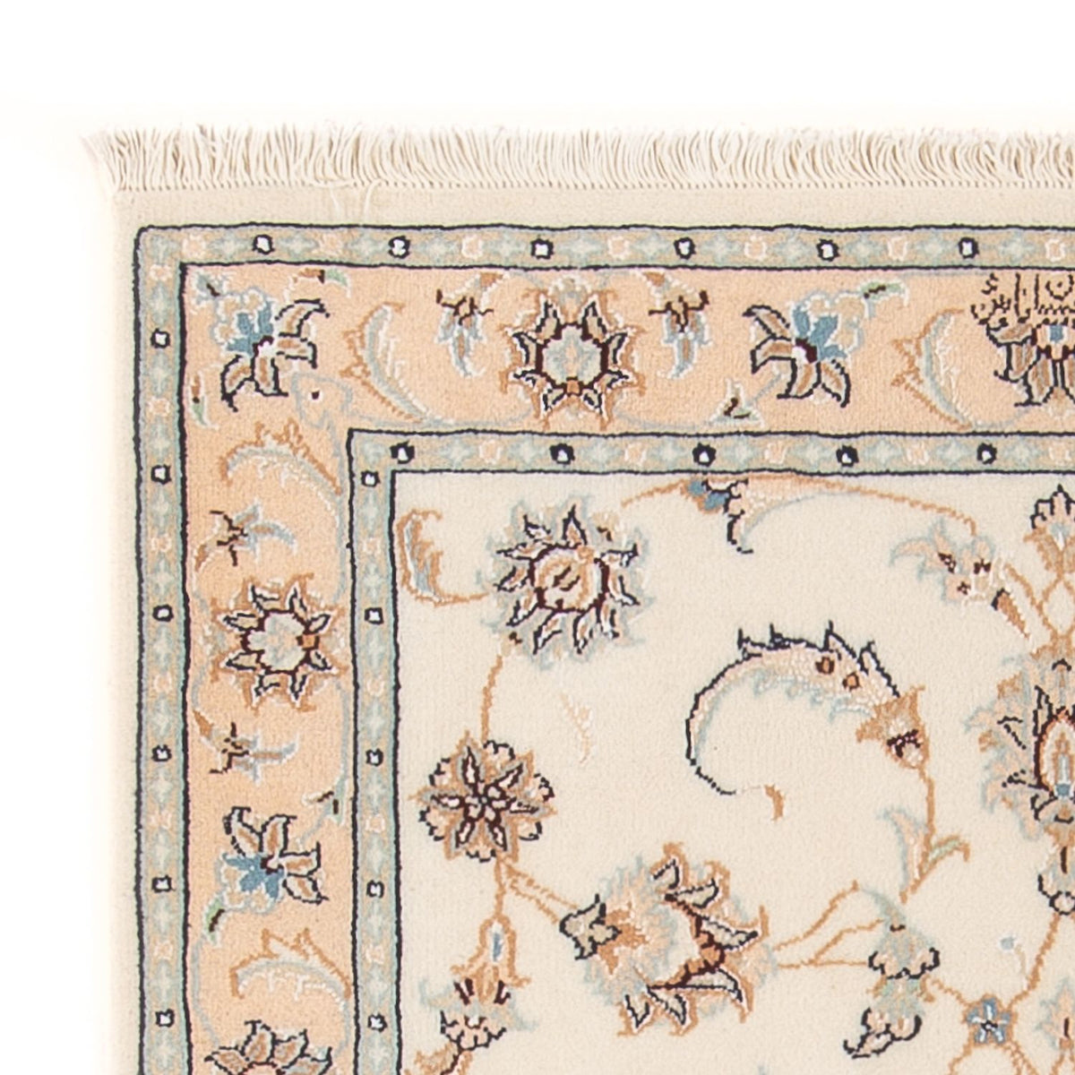 Tapis persan - Nain - Premium - 118 x 80 cm - crème