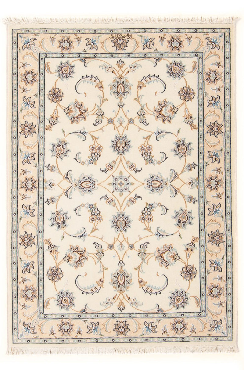 Tapis persan - Nain - Premium - 122 x 82 cm - crème