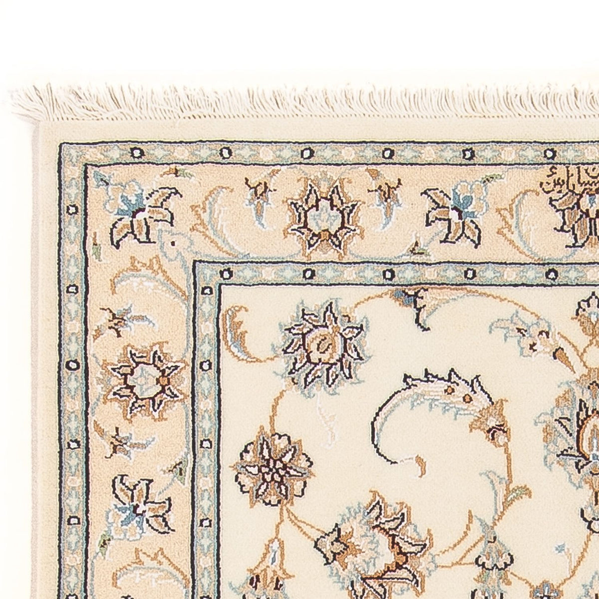 Tapis persan - Nain - Premium - 122 x 82 cm - crème