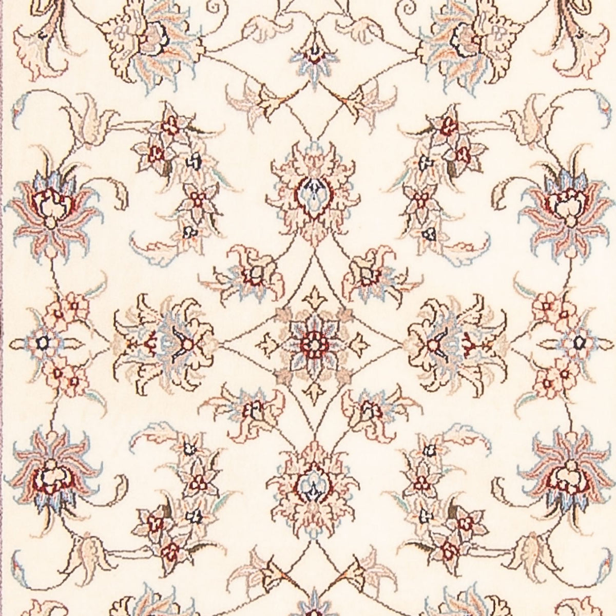 Tapis de couloir Tapis persan - Tabriz - Royal - 296 x 86 cm - crème