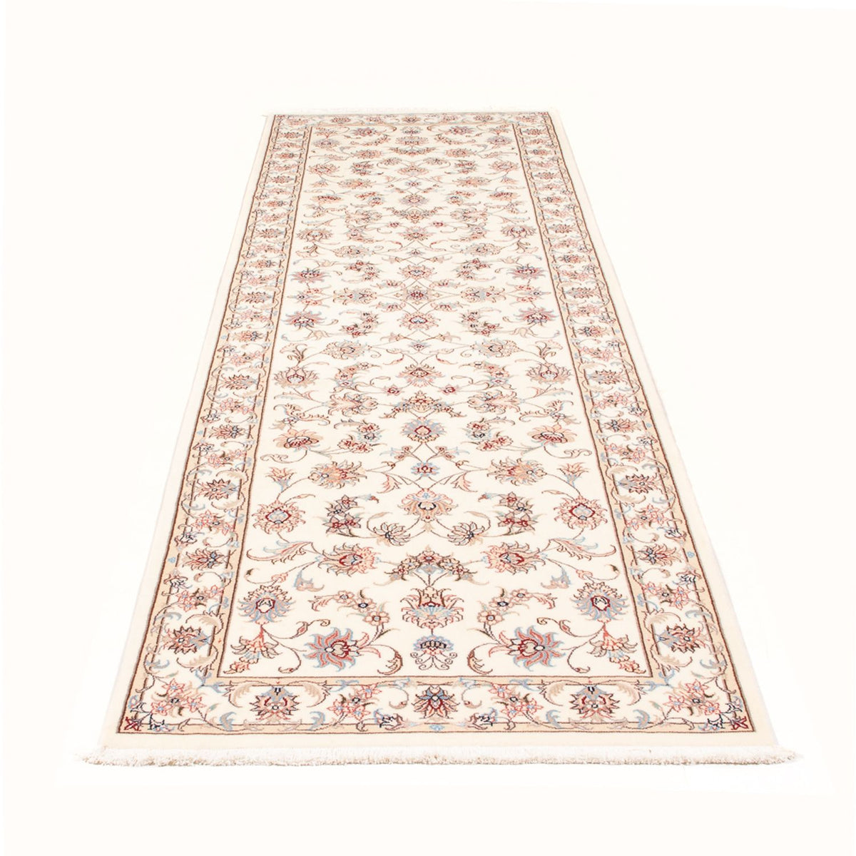 Tapis de couloir Tapis persan - Tabriz - Royal - 296 x 86 cm - crème