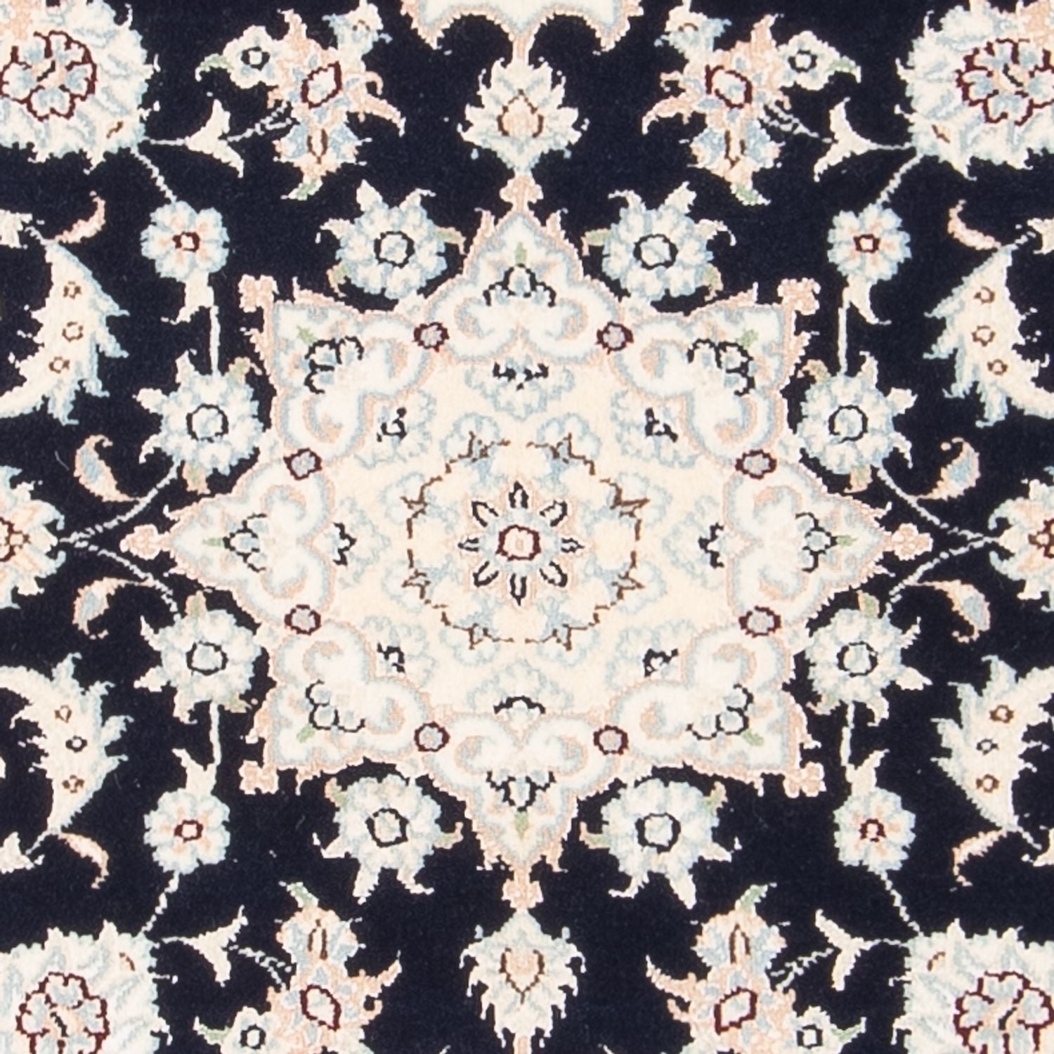 Tapis persan - Nain - Premium - 123 x 80 cm - bleu foncé