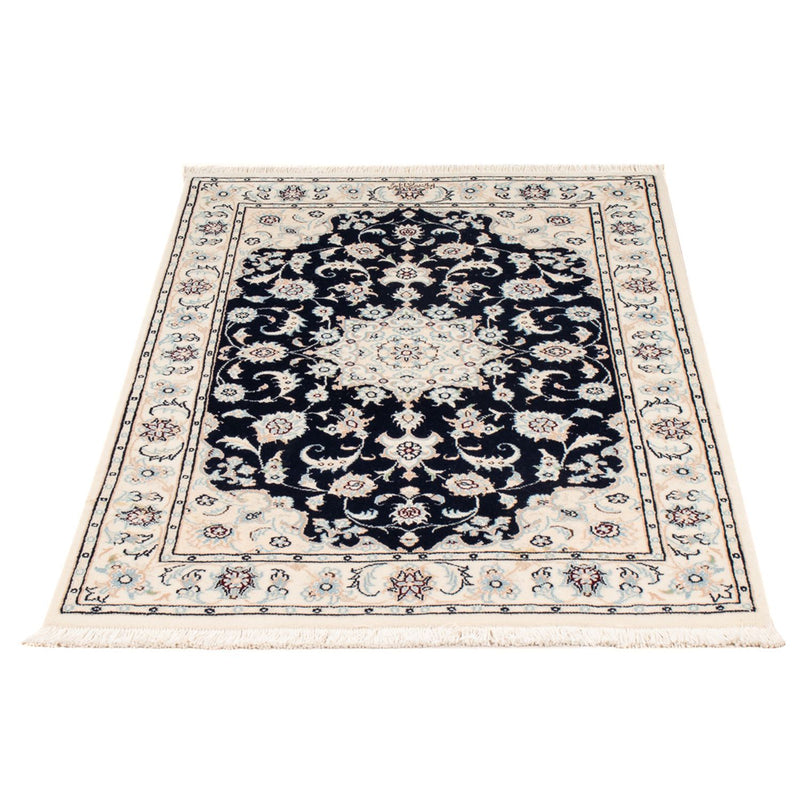Tapis persan - Nain - Premium - 123 x 80 cm - bleu foncé