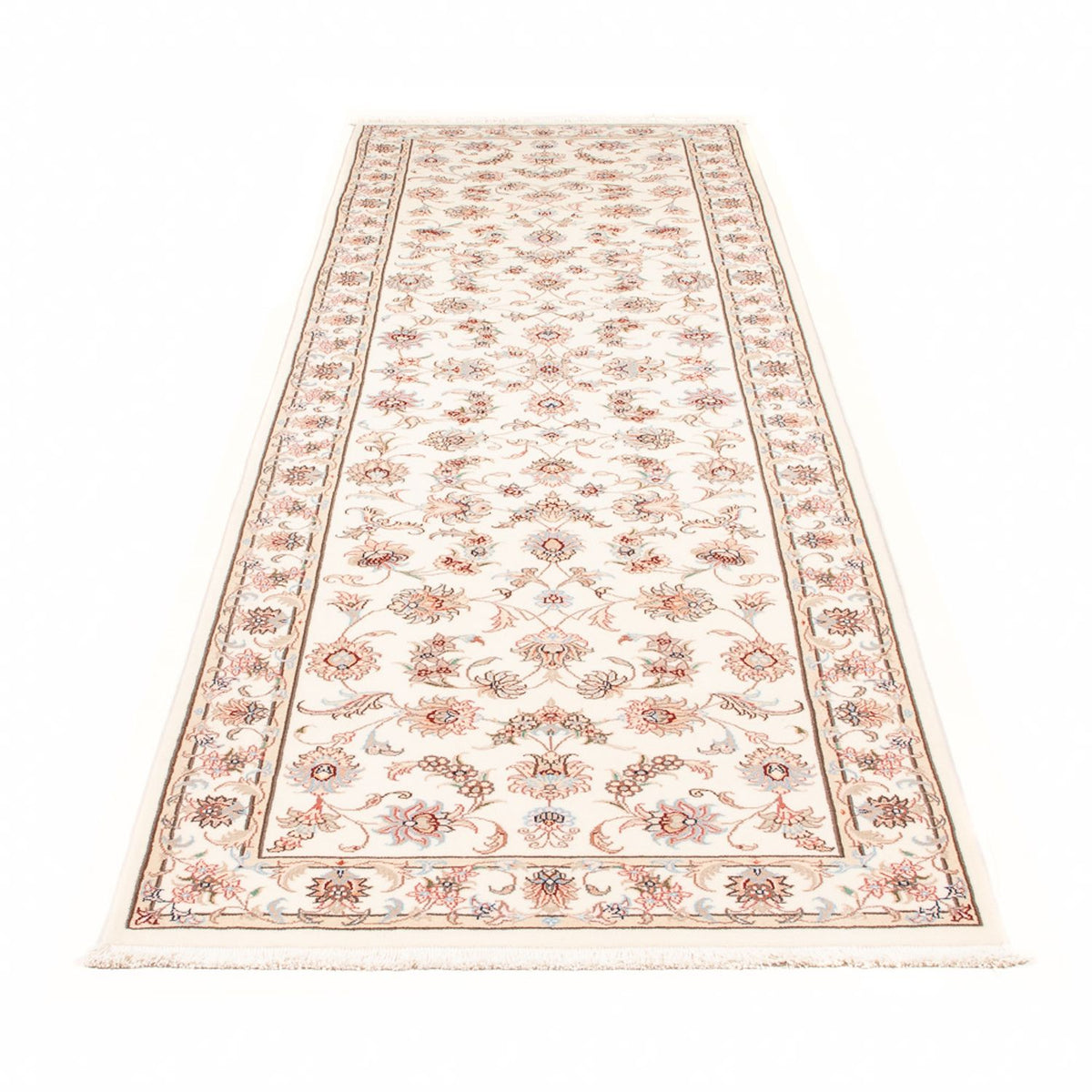 Tapis de couloir Tapis persan - Tabriz - Royal - 295 x 89 cm - crème