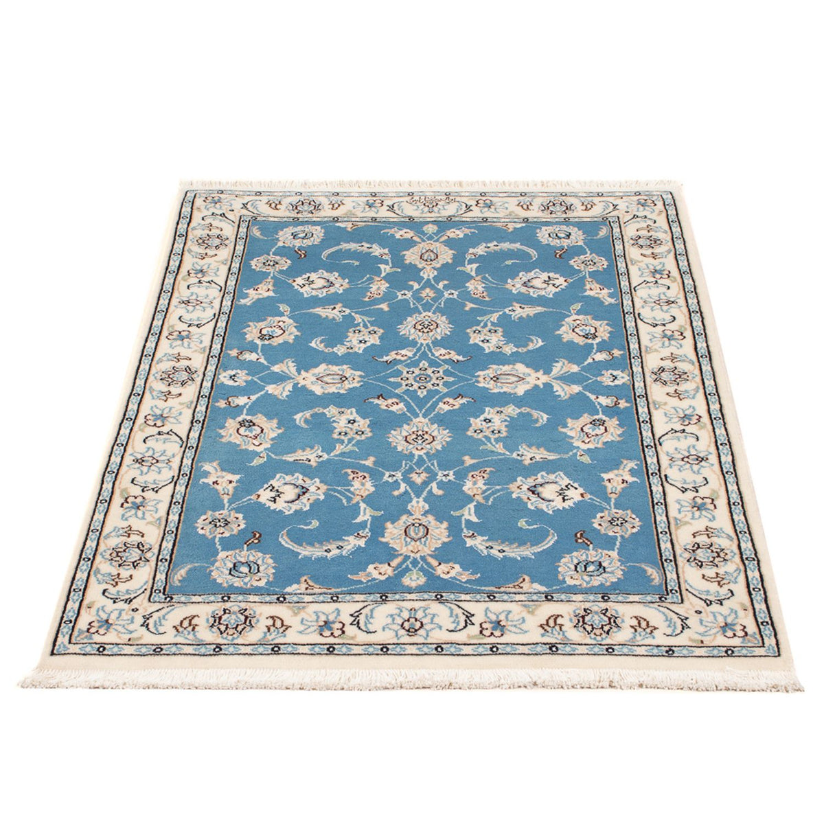 Tapis persan - Nain - Premium - 120 x 80 cm - bleu clair