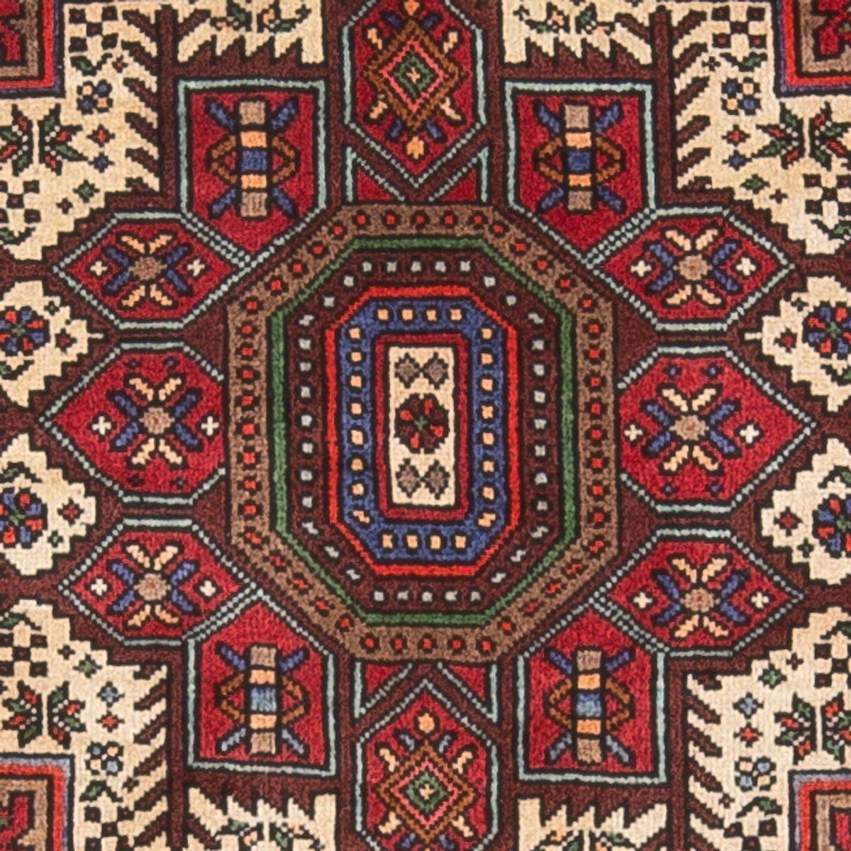 Tapis persan - Nomadic - 122 x 77 cm - rouge