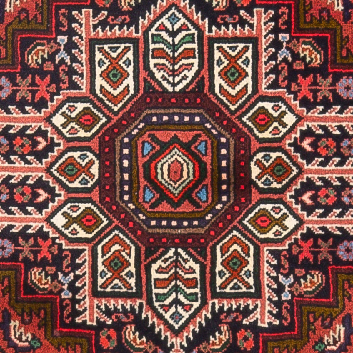 Tapis persan - Nomadic - 124 x 77 cm - rouge foncé