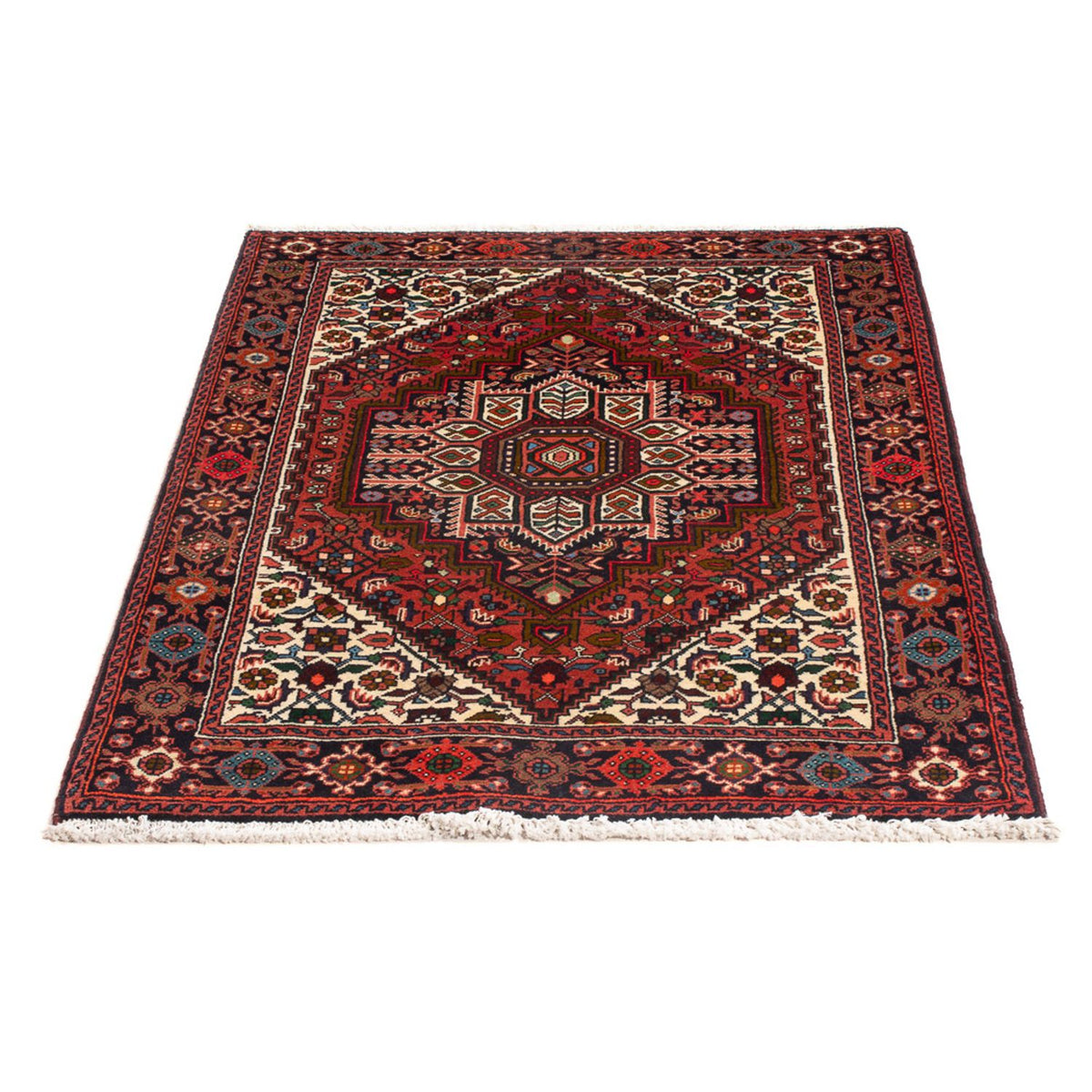 Tapis persan - Nomadic - 124 x 77 cm - rouge foncé