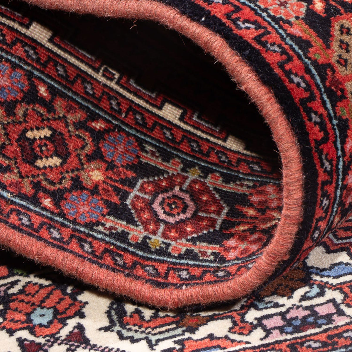 Tapis persan - Nomadic - 123 x 82 cm - rouge foncé