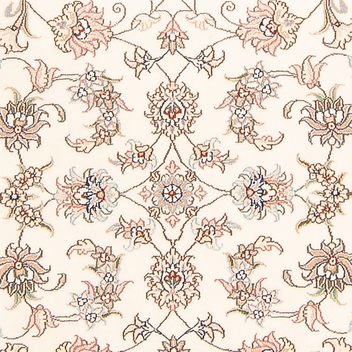 Tapis de couloir Tapis persan - Tabriz - Royal - 298 x 91 cm - crème