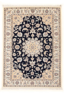 Tapis persan - Nain - Premium - 120 x 80 cm - bleu foncé