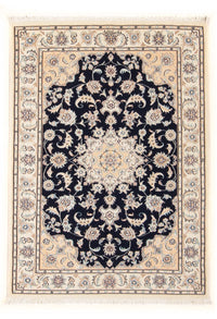 Tapis persan - Nain - Premium - 120 x 80 cm - bleu foncé