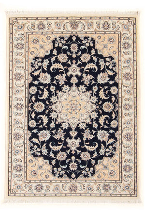 Tapis persan - Nain - Premium - 120 x 80 cm - bleu foncé