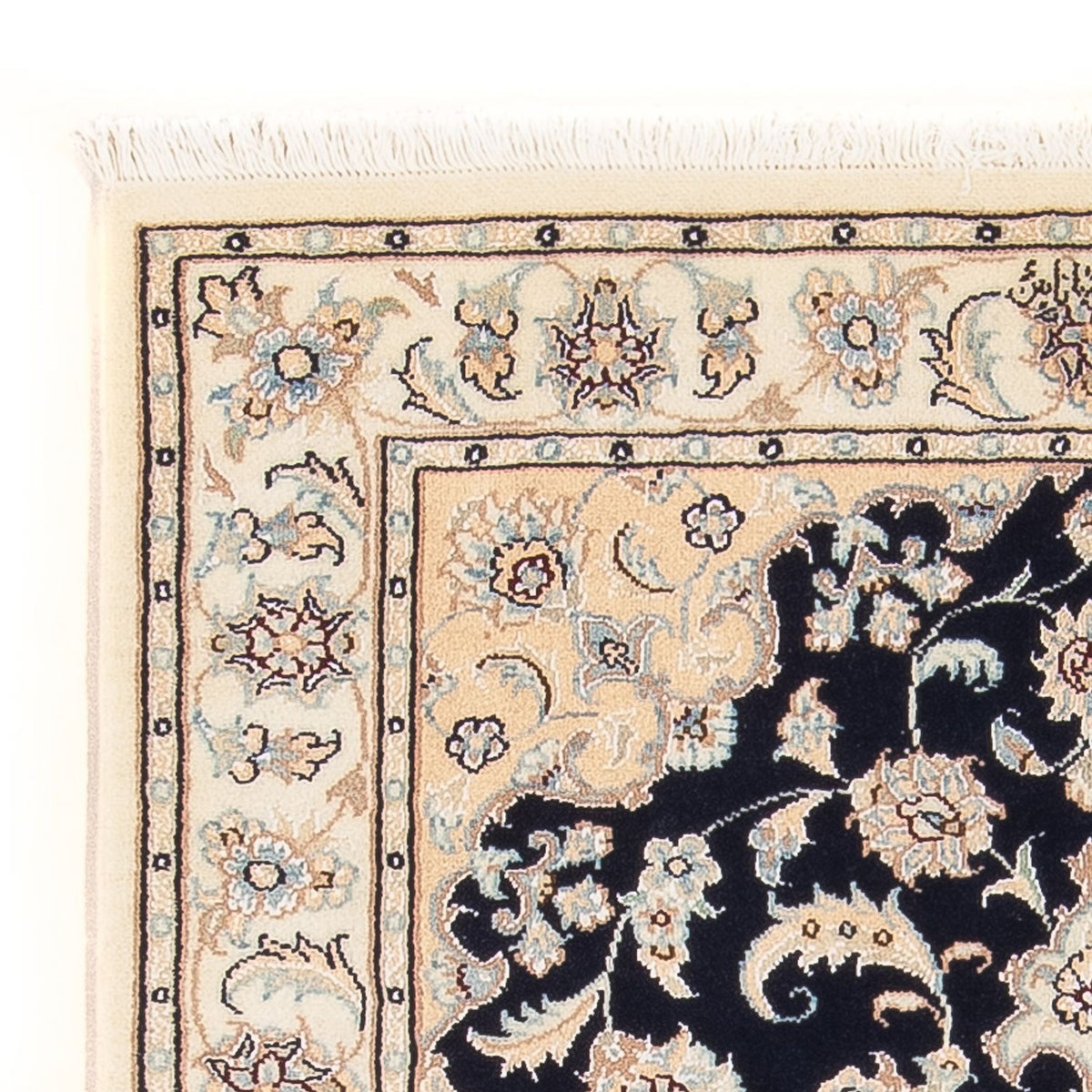 Tapis persan - Nain - Premium - 120 x 80 cm - bleu foncé