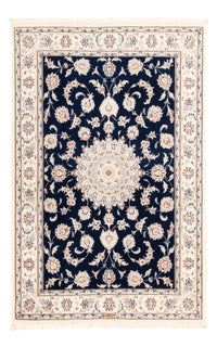 Tapis persan - Nain - Premium - 161 x 105 cm - bleu foncé