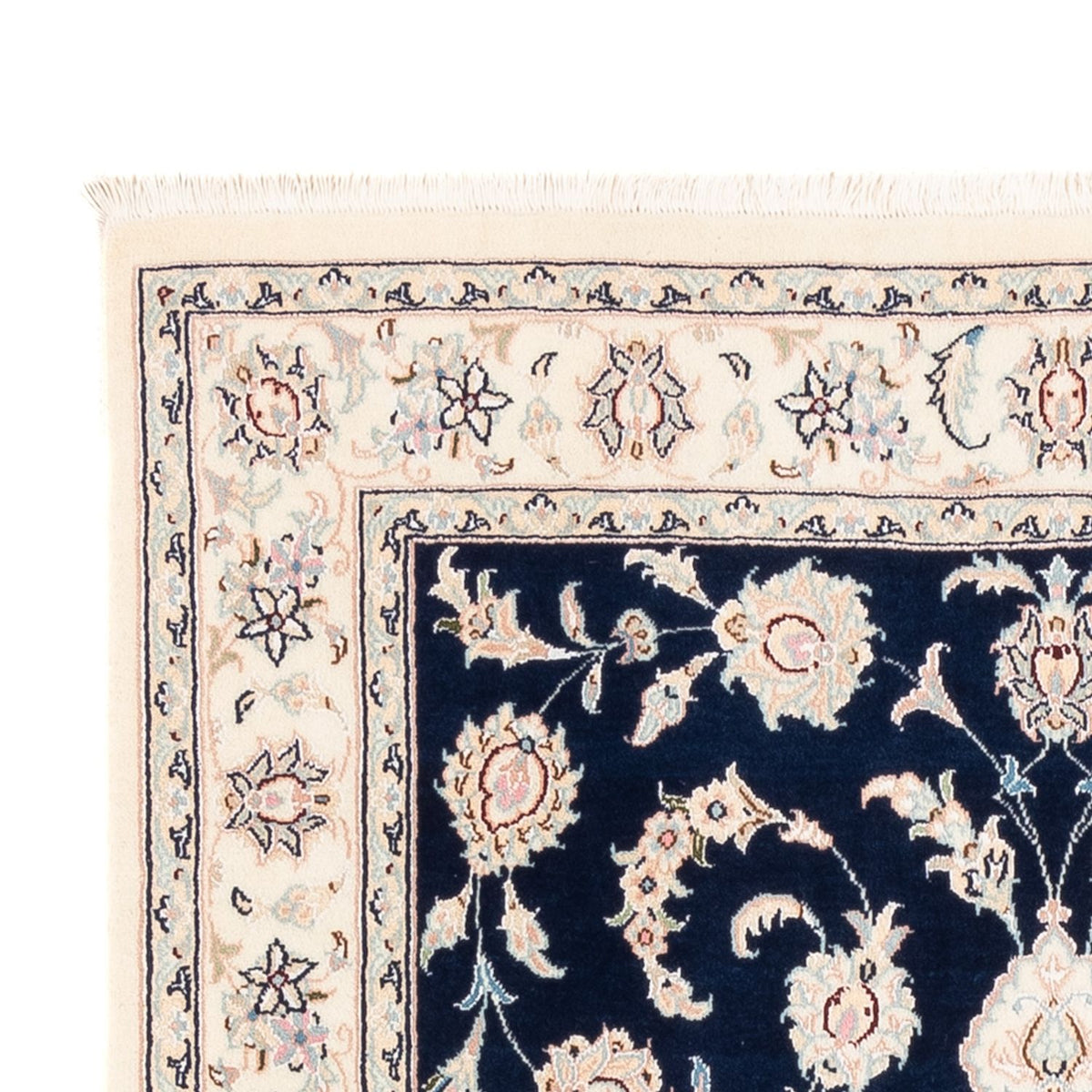 Tapis persan - Nain - Premium - 161 x 105 cm - bleu foncé