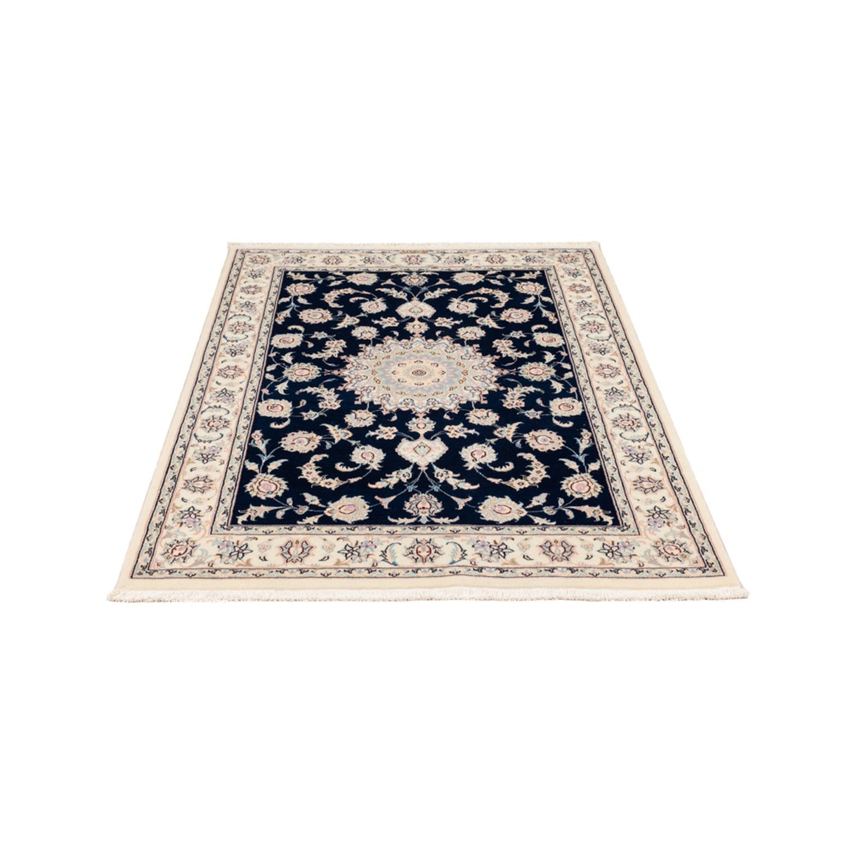 Tapis persan - Nain - Premium - 161 x 105 cm - bleu foncé