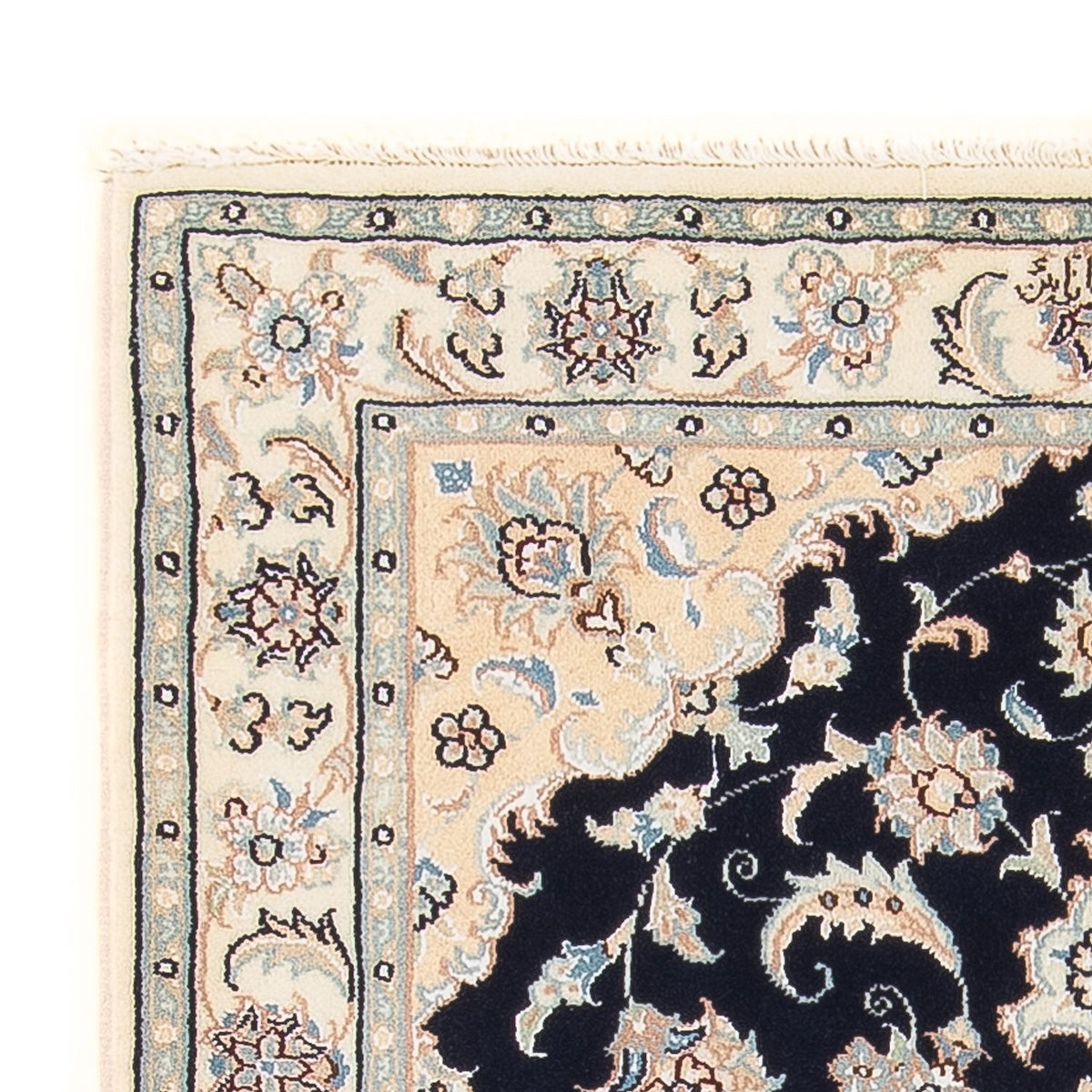 Tapis persan - Nain - Premium - 120 x 84 cm - bleu foncé