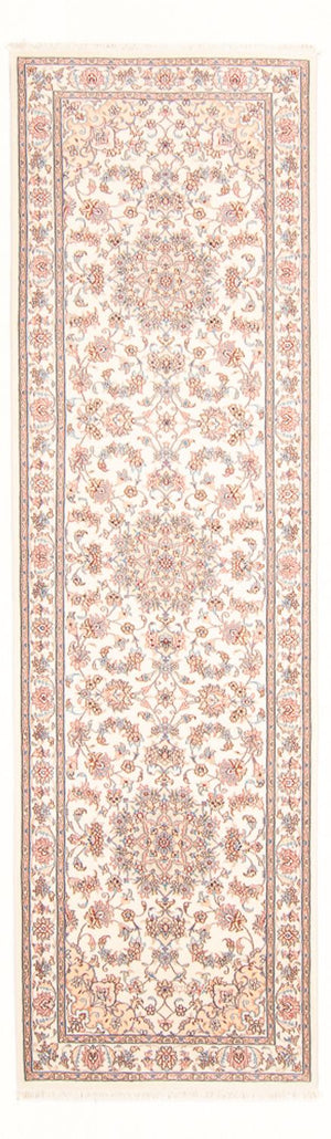 Tapis de couloir Tapis persan - Tabriz - Royal - 298 x 87 cm - crème