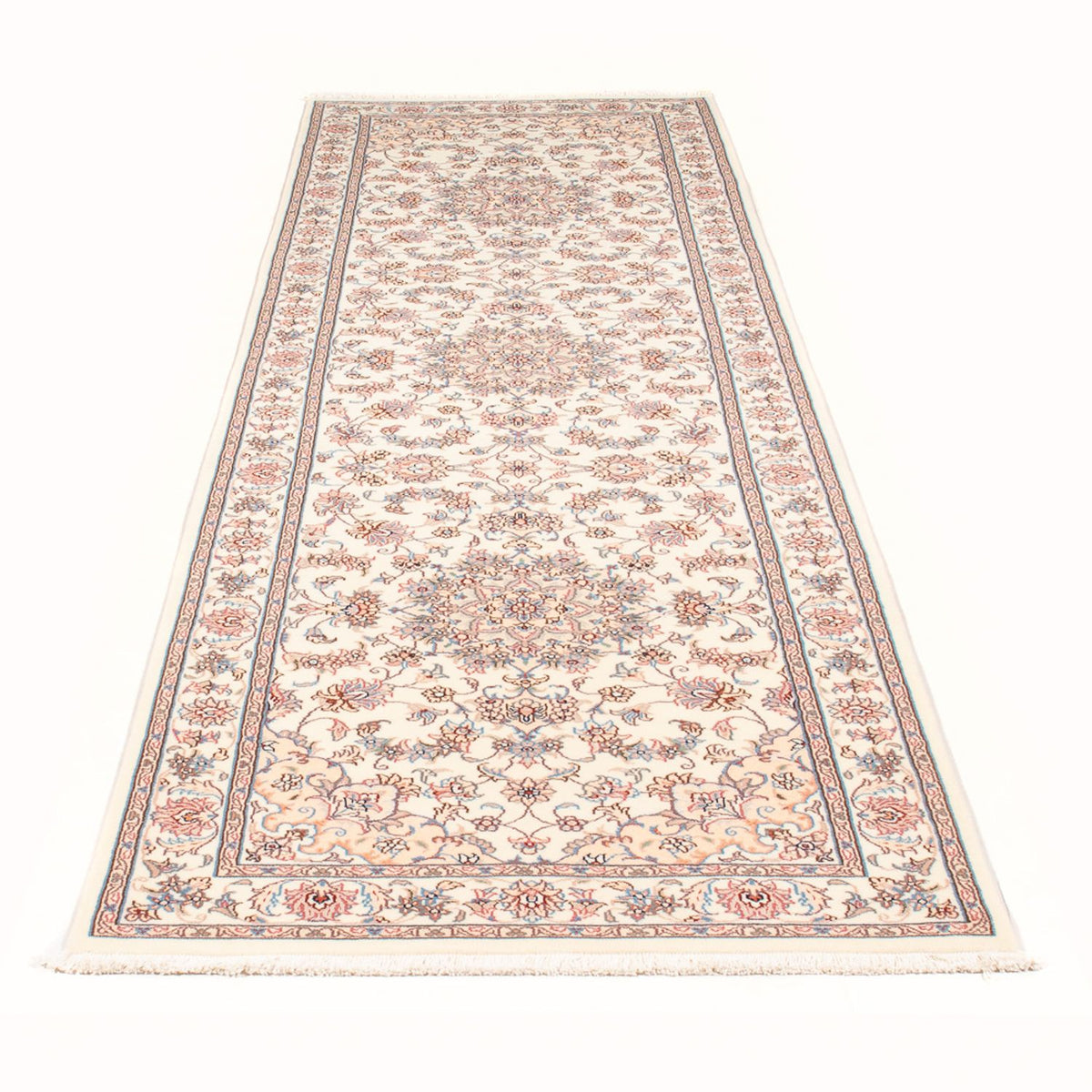 Tapis de couloir Tapis persan - Tabriz - Royal - 298 x 87 cm - crème