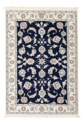Tapis persan - Nain - Premium - 118 x 78 cm - bleu foncé