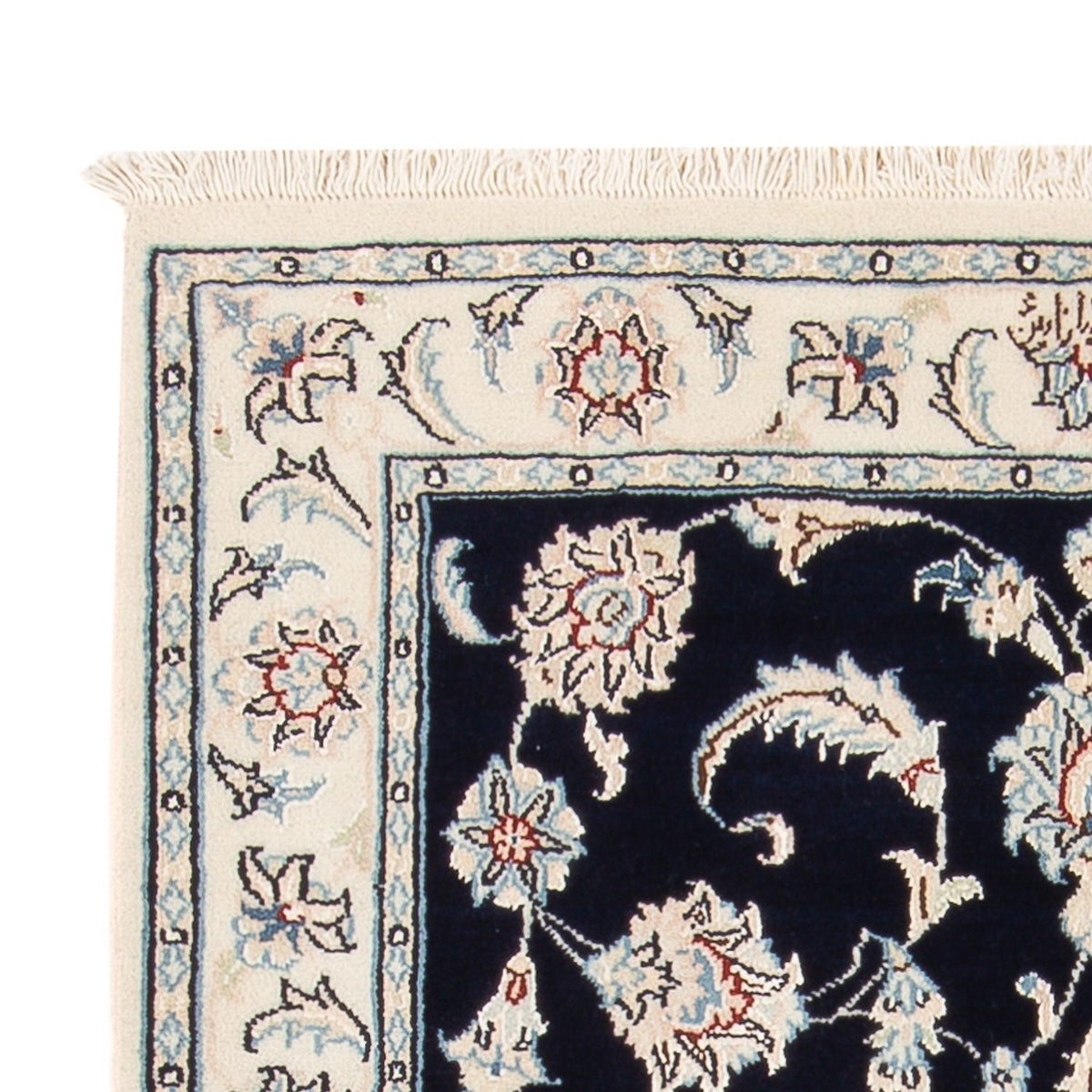 Tapis persan - Nain - Premium - 120 x 80 cm - bleu foncé