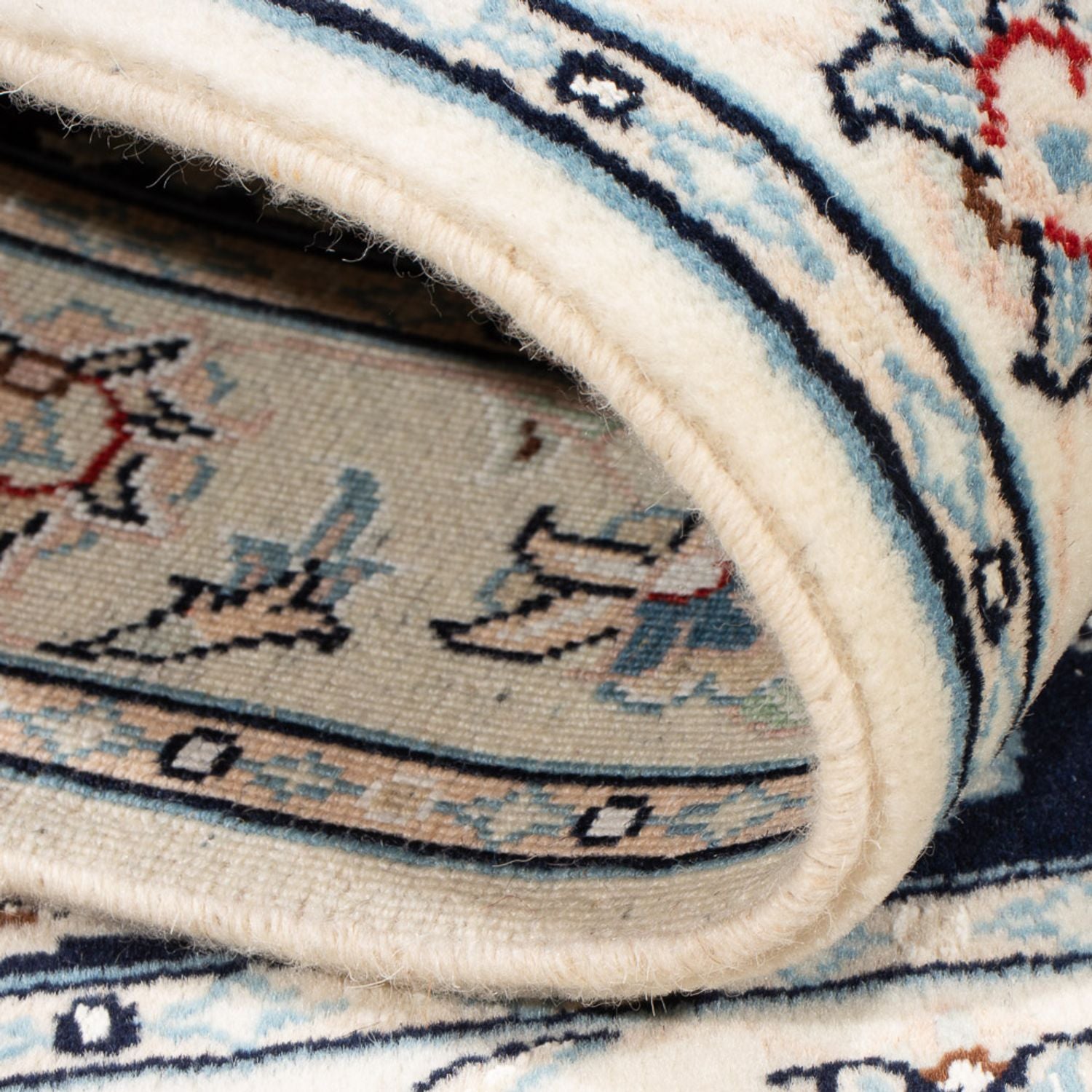 Tapis persan - Nain - Premium - 120 x 80 cm - bleu foncé