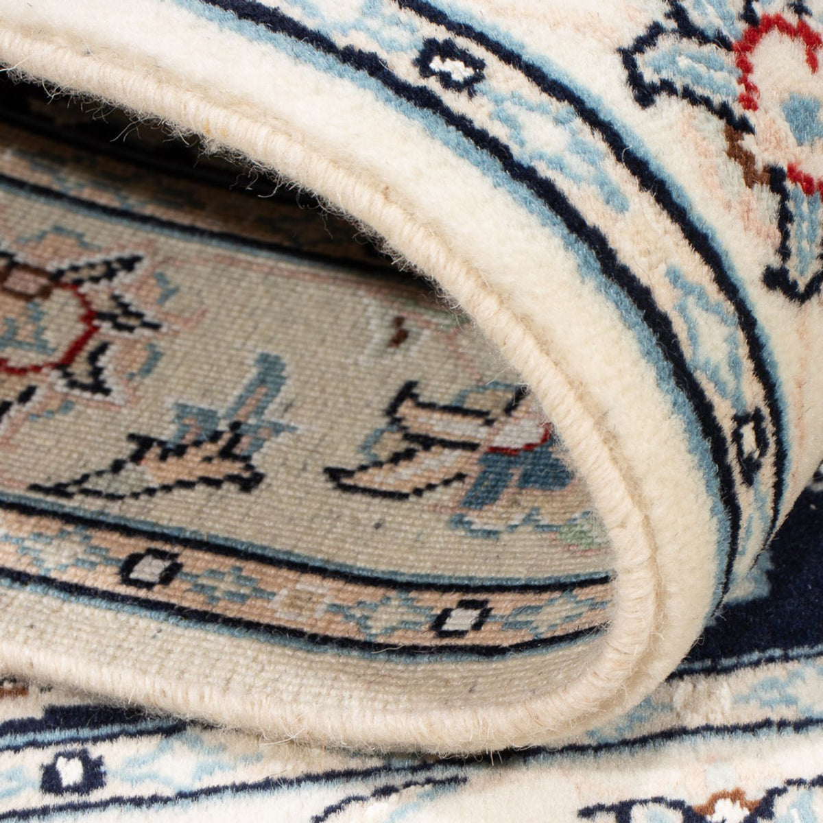 Tapis persan - Nain - Premium - 120 x 80 cm - bleu foncé