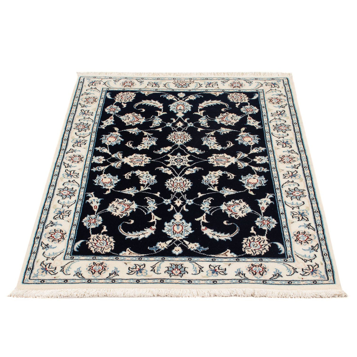 Tapis persan - Nain - Premium - 120 x 80 cm - bleu foncé