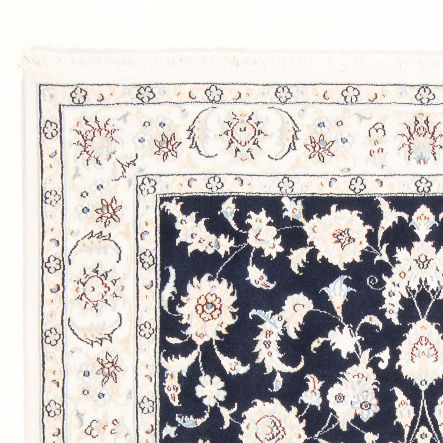 Tapis persan - Nain - Royal - 175 x 120 cm - bleu foncé