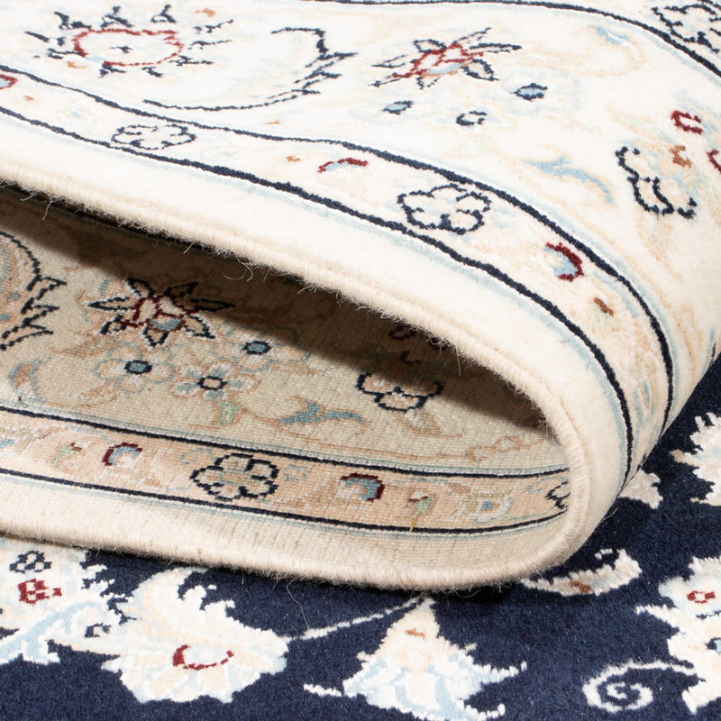 Tapis persan - Nain - Royal - 175 x 120 cm - bleu foncé