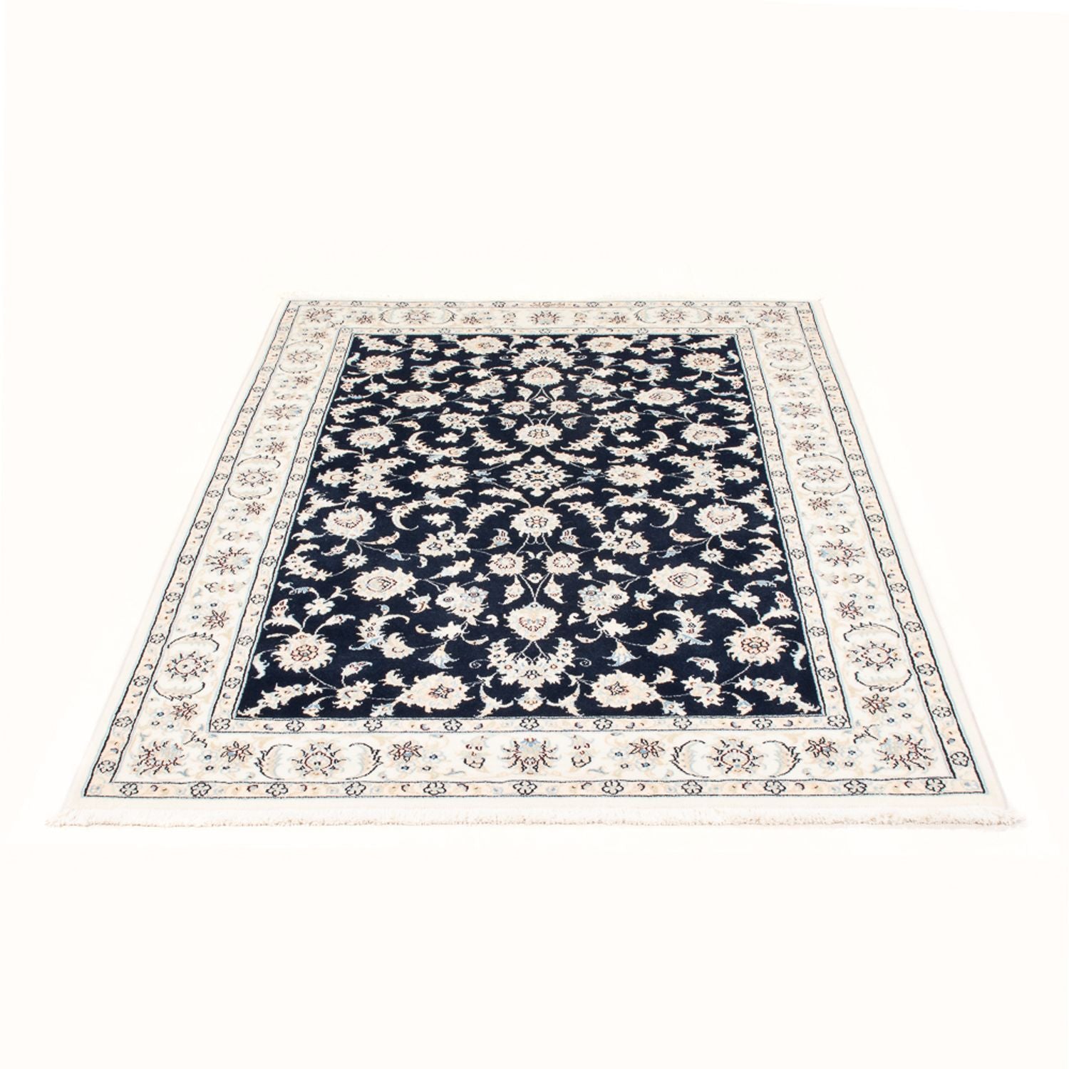 Tapis persan - Nain - Royal - 175 x 120 cm - bleu foncé