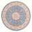 Tapis persan - Tabriz - Royal ronde  - 200 x 200 cm - bleu clair
