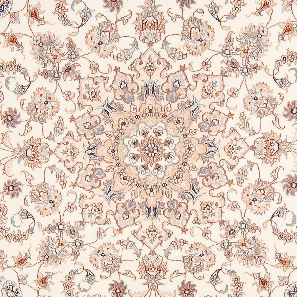 Tapis persan - Tabriz - Royal ronde  - 200 x 200 cm - crème
