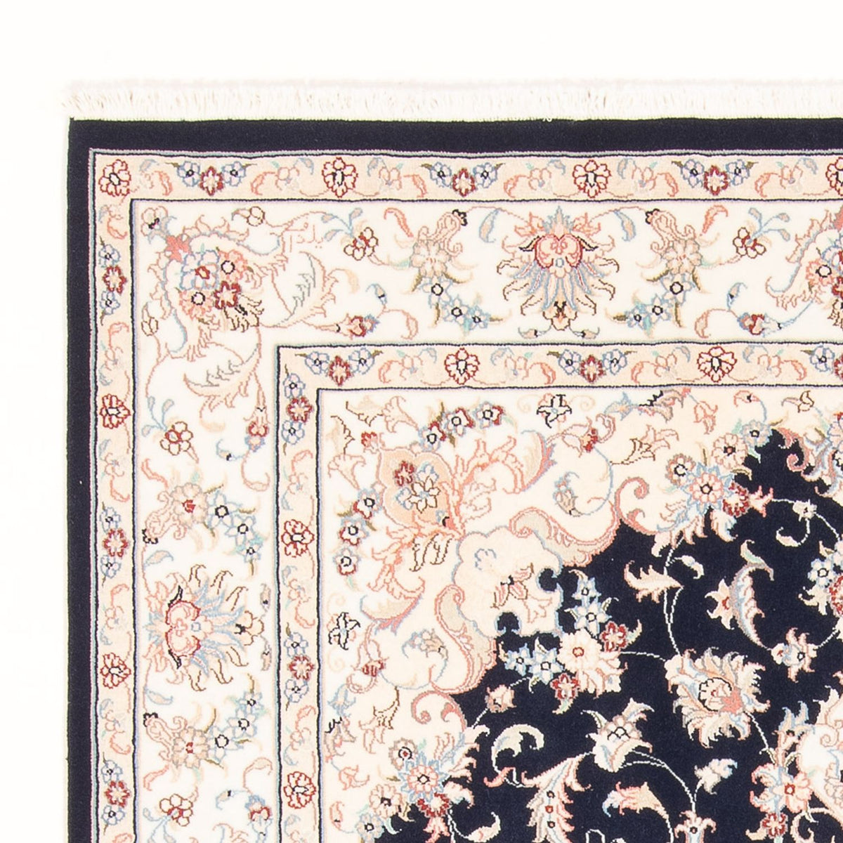 Tapis persan - Tabriz - Royal - 200 x 149 cm - bleu foncé