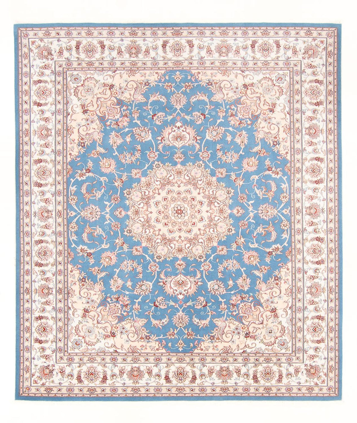 Tapis persan - Tabriz - Royal - 253 x 197 cm - bleu clair