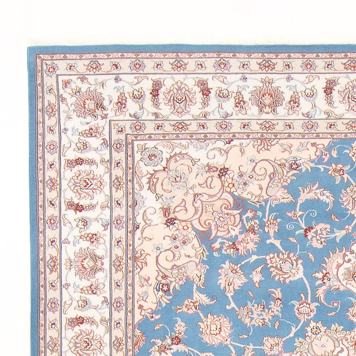 Tapis persan - Tabriz - Royal - 253 x 197 cm - bleu clair